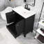 Meuble-lavabo simple 30 po avec plateau en céramique Myesheia