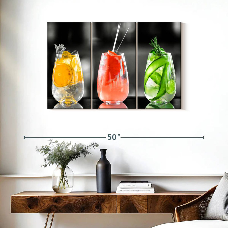 Yarlin Fruity Gin Cocktails, 24" H x 38" W