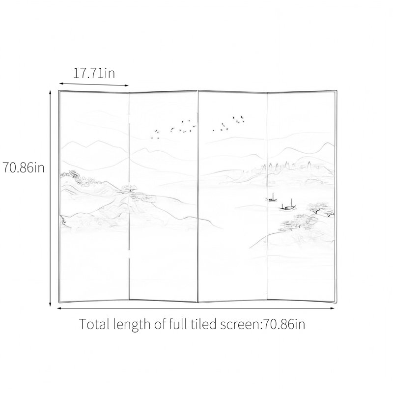 Sinopah, 70.86" H x 70.86" W x 1.37" D