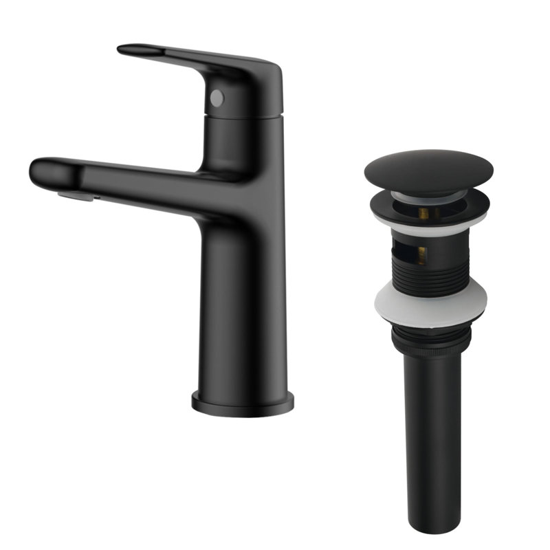 Single Hole Bathroom Faucet With Pop-Up Drain Single Handle Bathroom Sink Faucets Brass Vanity Basin Taps With Valve