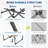 2 Pack Camping Directors Chair, Aluminum & Iron Frame Outdoor Folding Chair with Foldable Backrest & Side Pocket, Portable-1512344258