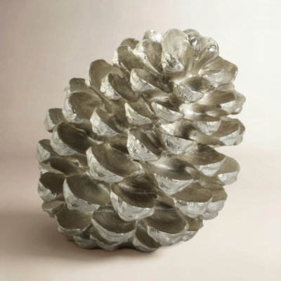 Hasmik Silver Pinecone Holiday Figurine
