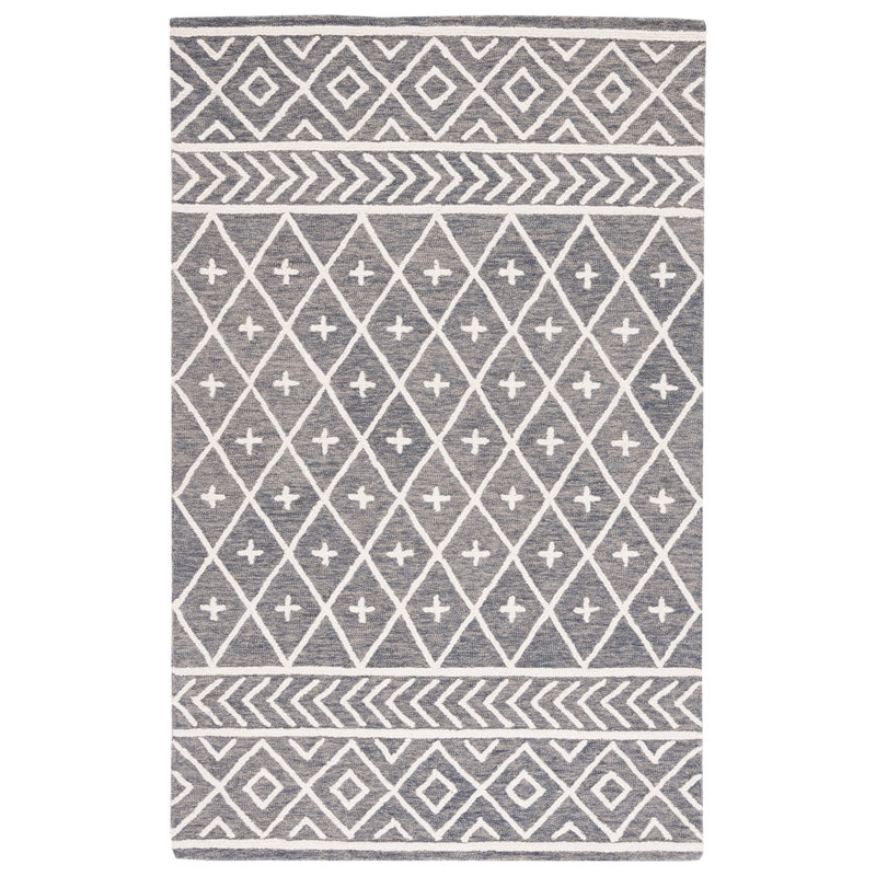 Metro Hand Tufted Wool And Cotton With Latex Southwestern Rug, Square 6'