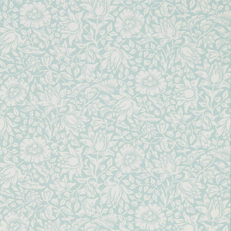 Mallow Wallpaper, Chalk Duck Egg