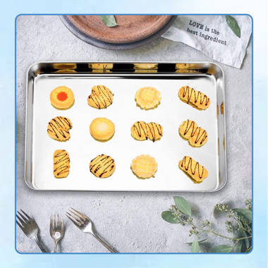 Checkered Chef Stainless Steel Half Sheet 18x13 Inch Baking Pan