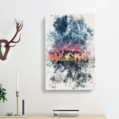 Palm Trees In Santa Barbara - Wrapped Canvas