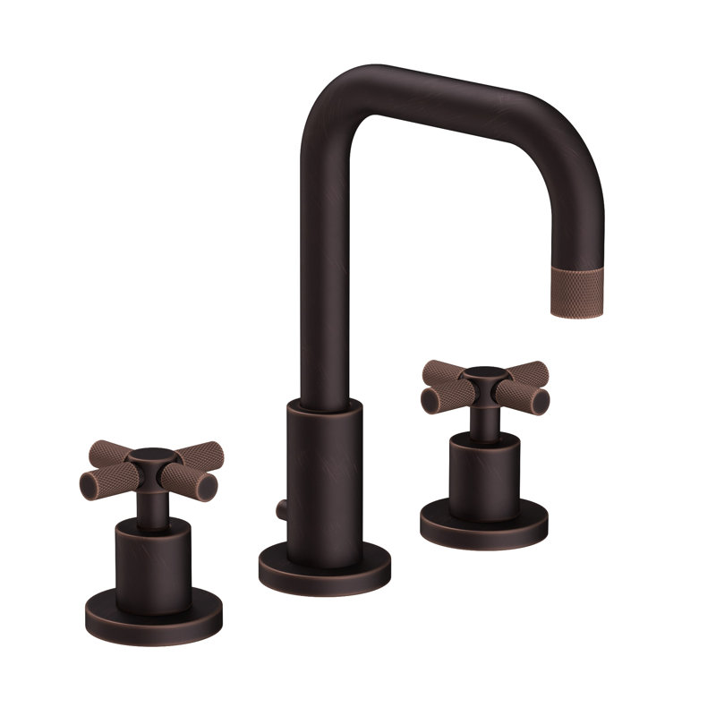 Muncy Widespread Bathroom Faucet with Drain Assembly, Venetian Bronze, Cross Handle