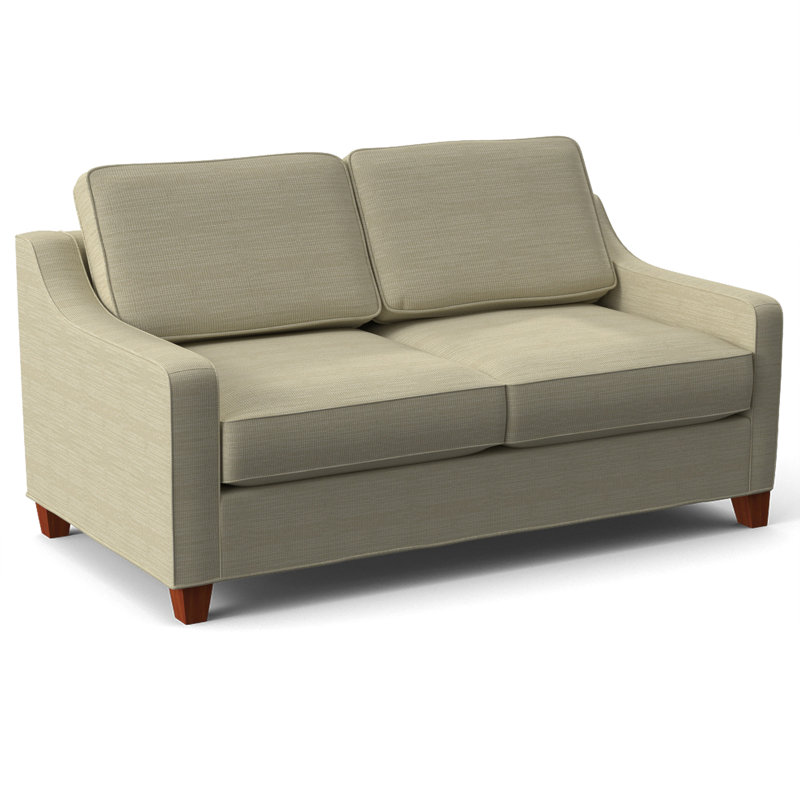 Clark 74" Square Arm Sofa Bed with Reversible Cushions, BM Cherry, Innerspring, Confetti Marine