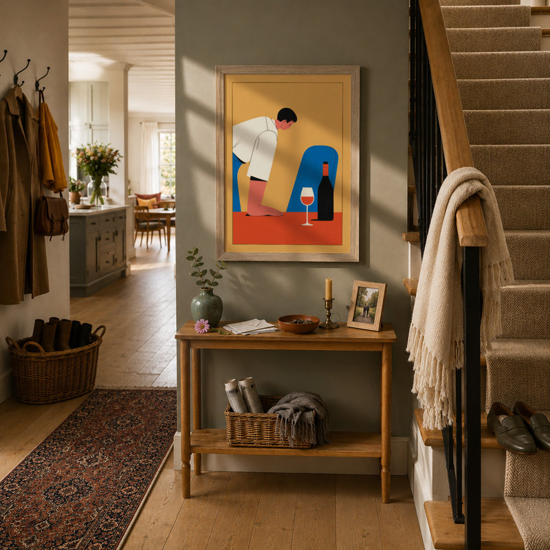 Contemplation in Colour Modern - Framed Print, A4 - 29.7 x 21.0 cm, Oak