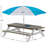 Versatile Wooden Kids Outdoor Activity Table with Umbrella and Multiple Functions