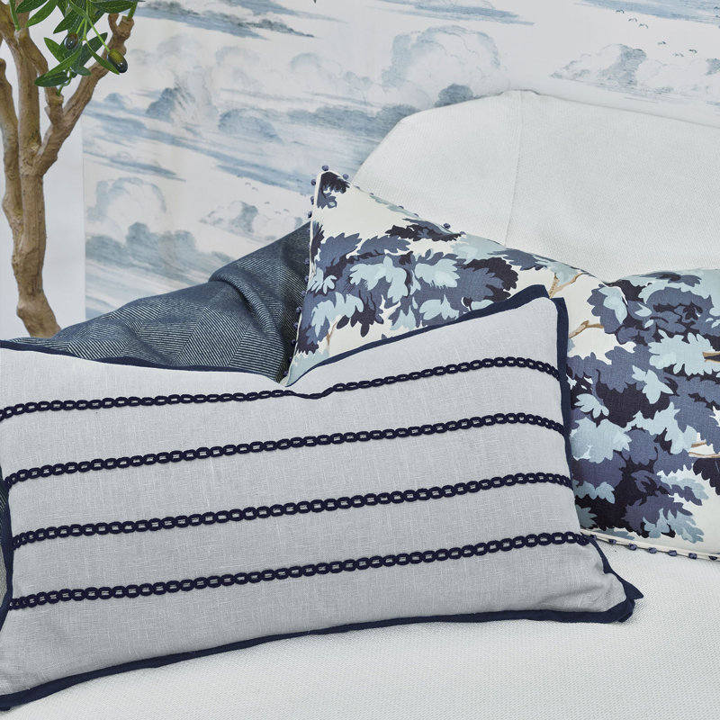 Beatrice Linen Lumbar Pillow Cover & Insert
