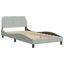 Cadre de lit vidaXL Gris clair 100x203 cm velours-97706081-97706087