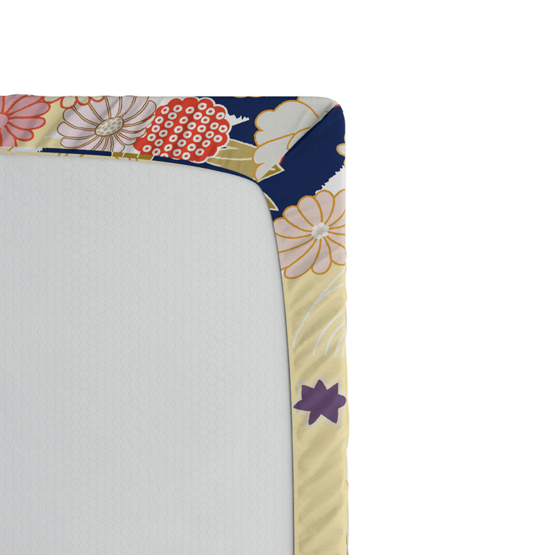 Microfiber Floral Fitted Sheet, Twin Fitted Sheet
