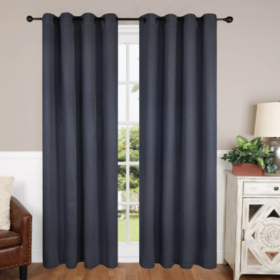 Wiechmann Geometric Shimmer Abstract Room Darkening Curtain Panel Set