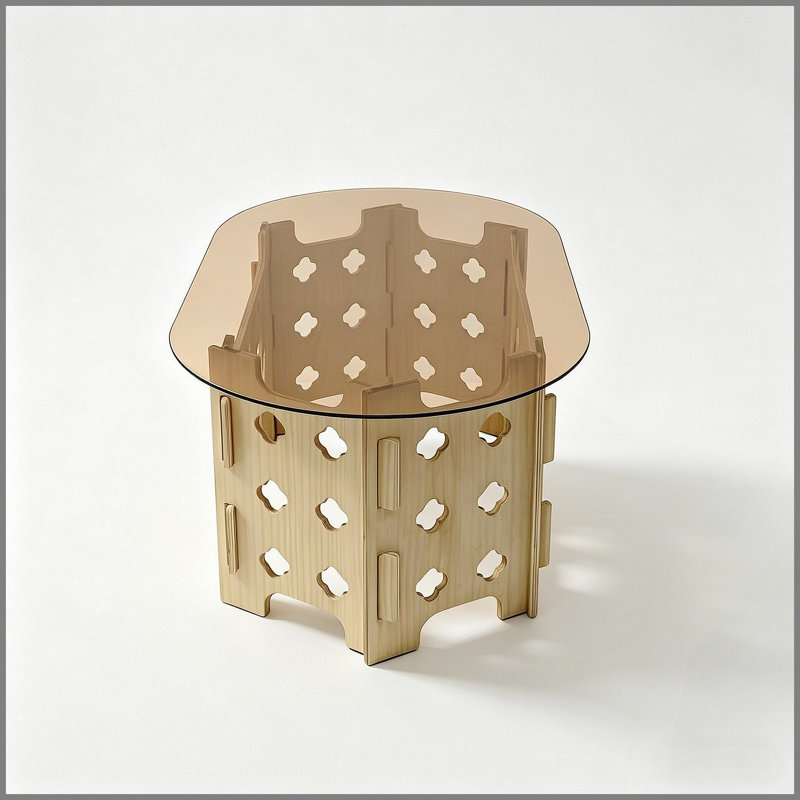 Table basse ovale, 15.75" H x 38.58" W x 22.83" D