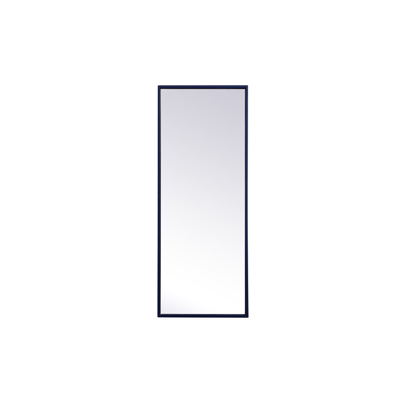 Miroir mural Sabine, 36 po x 14 po, Bleu