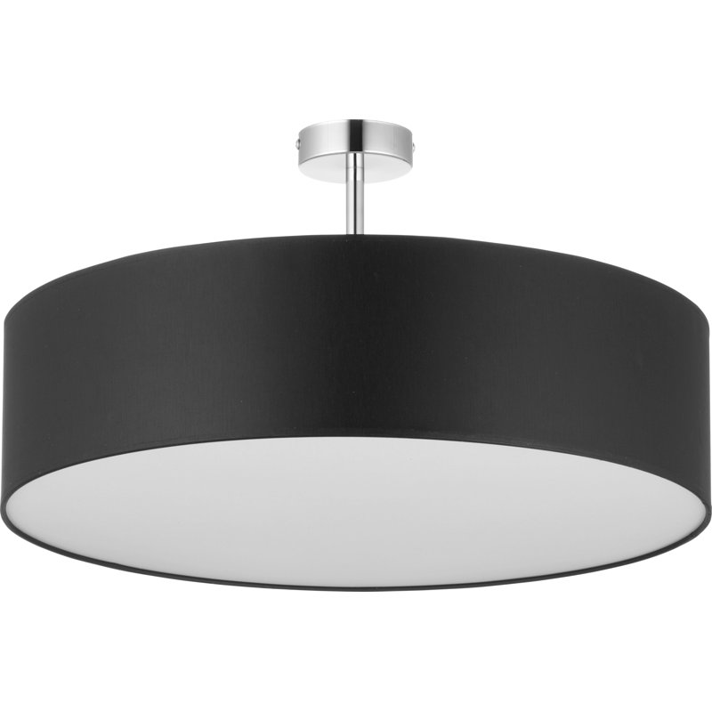 Bansemer Fabric Semi Flush Mount, Black, 38cm H x 60cm W x 60cm D