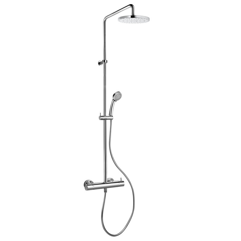 LaToscana Elba Chrome Adjustable Shower Column with Thermostatic Mixer and Hand Shower