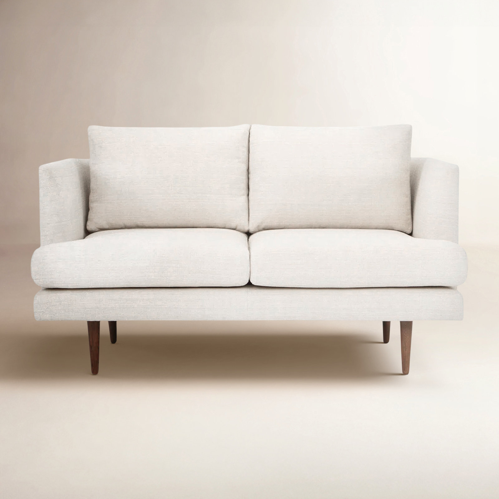 Miller 55" Linen Loveseat, Cream