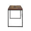 55" Oak Wood And Metal Writing Desk, Industrial Home Office Computer Table With Cross Frame