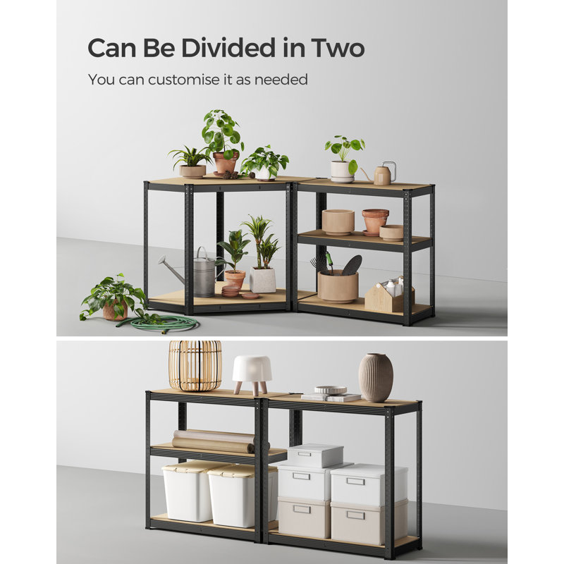 Alvy 90 cm W Adjustable Height Shelving Unit, Black
