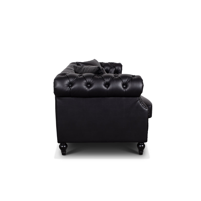 Mogadore 2 - Piece Faux Leather Living Room Set, Black