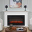 Cleo 76" Landscape Electric Fireplace In White