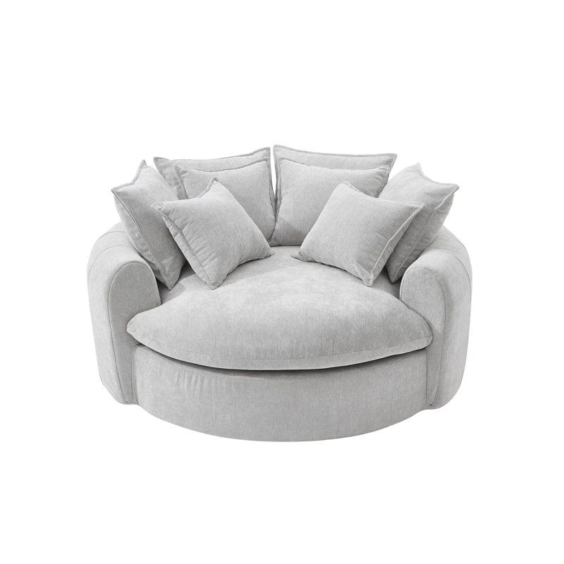 Chaise longue rembourrée, Gris clair