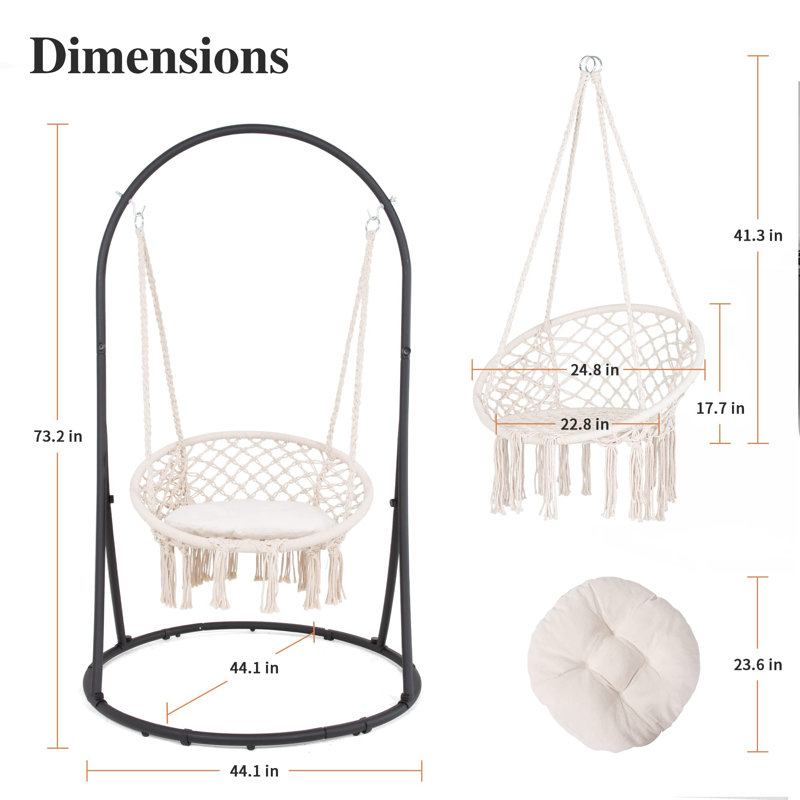 Balancelle avec support, Beige, Beige
