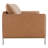Jay Contemporary 83" Genuine Leather Upholstered Sofa With Metal Legs