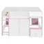 Lit mezzanine moderne avec maisonnette et rangement intégré pour les enfants-1520330637