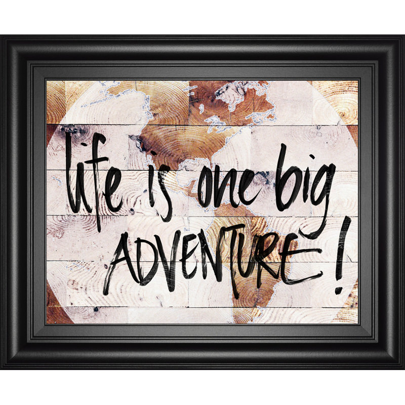Art mural carte aventure - 22 po x 26 po - Cadre Aura de minuit