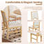 Ensemble de table de salle à manger en bois massif pour 4 personnes avec plateau extensible et chaises rembourrées-1341675082