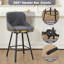 Swivel Counter Stool with Metal Frame-999654548
