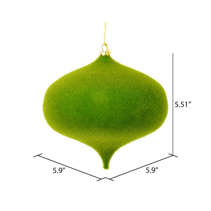 Ornement en oignon 6 po, Vert mousse