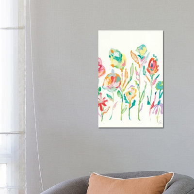 Mod Flowers I by Jessica Mingo - Wrapped Canvas Painting