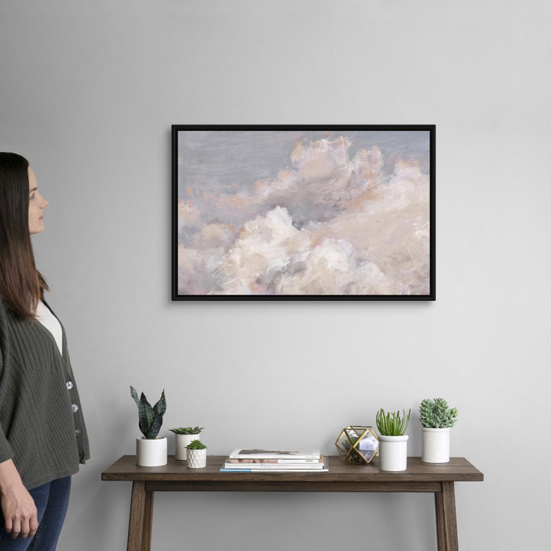 «Daydream Neutral 01» par Lisa Audit - reproduction d'art, Toile avec cadre noir, H 22 po x l 32 po x P 1,75po
