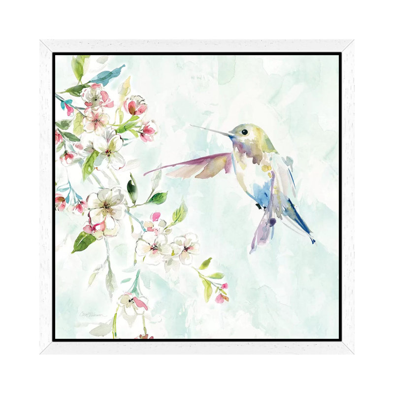 Hummingbird IV 1 Piece Painting on Canvas, 45.72 cm H x 45.72 cm W, White Framed