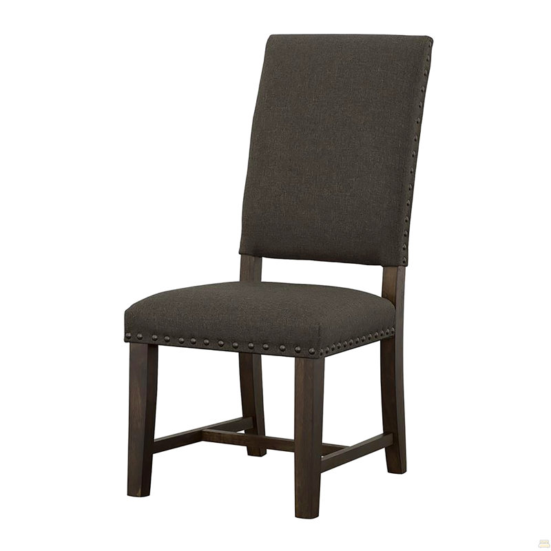Chaise d'appoint rembourrée (ensemble de 2), Gris, Noir
