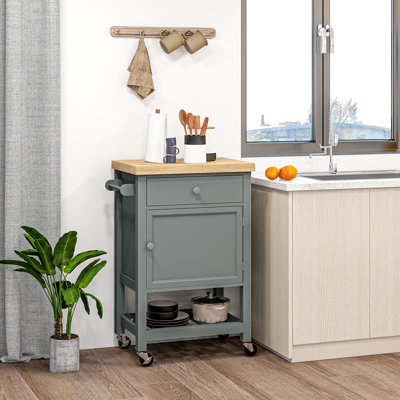 HOMCOM Utility Kitchen Cart