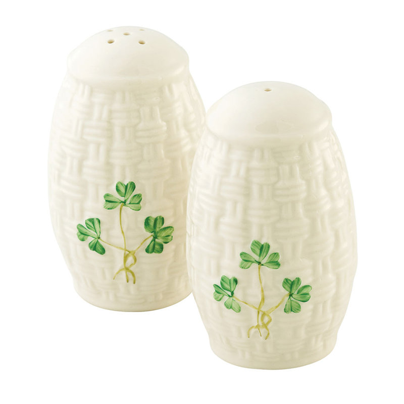 Ensemble de trèfle sel et poivre belleek group
