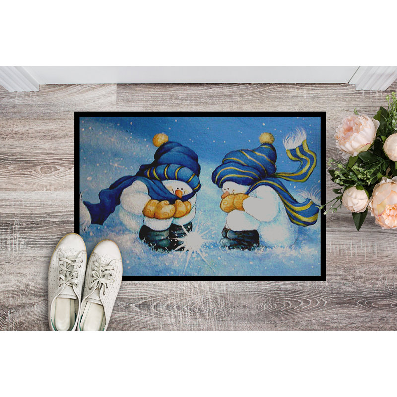 Gossy Non-Slip Christmas Outdoor Doormat, Rectangle 2' x 3'