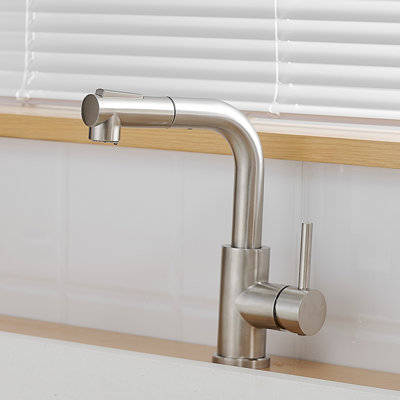 Robinet d'évier, robinets de cuisine avec douchette rétractable, robinet de préparation de mini-bar pour salle de bain
