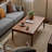 Nut-brown Solid Wood Rectangular Coffee Table-1113261211