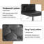 Ensemble de 4 tabourets de bar pivotants, tabourets de bar en similicuir rembourrés à hauteur de comptoir avec dossier, chaises de bar modernes réglables pour îlot de cuisine, noir-915289430-920668499