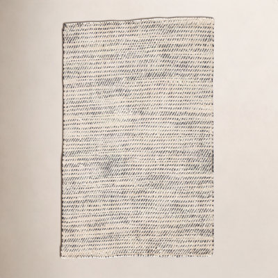 Owen White Black Hand-Woven Striped Jute Rug