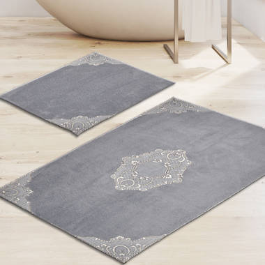 Ebern Designs Ehva Bath Rug with Non-Slip Backing