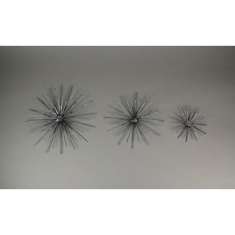 Modern Abstract Wall Decor, Silver