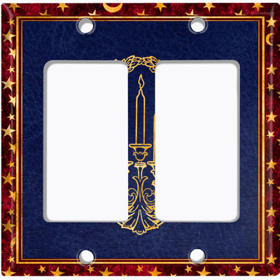 Plaque murale élégante à 2 prises pour une couronne de nuit Elegant Candles
