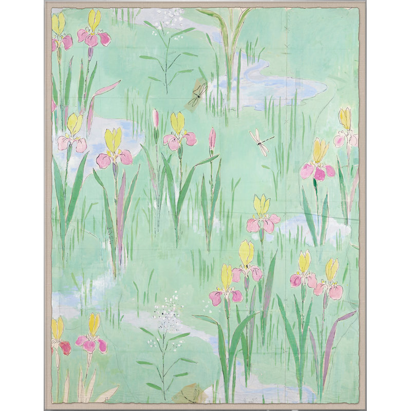 Fleur Vertes 2 Print by Paule Marrot, Acrylic Box, 56" H x 44" W x 1.25" D